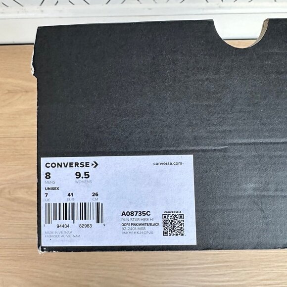 ❤️Converse Run Star Hike Hi Top Converse 8 Mens Shoes Platform Oops Pink A08735C - Picture 7 of 10